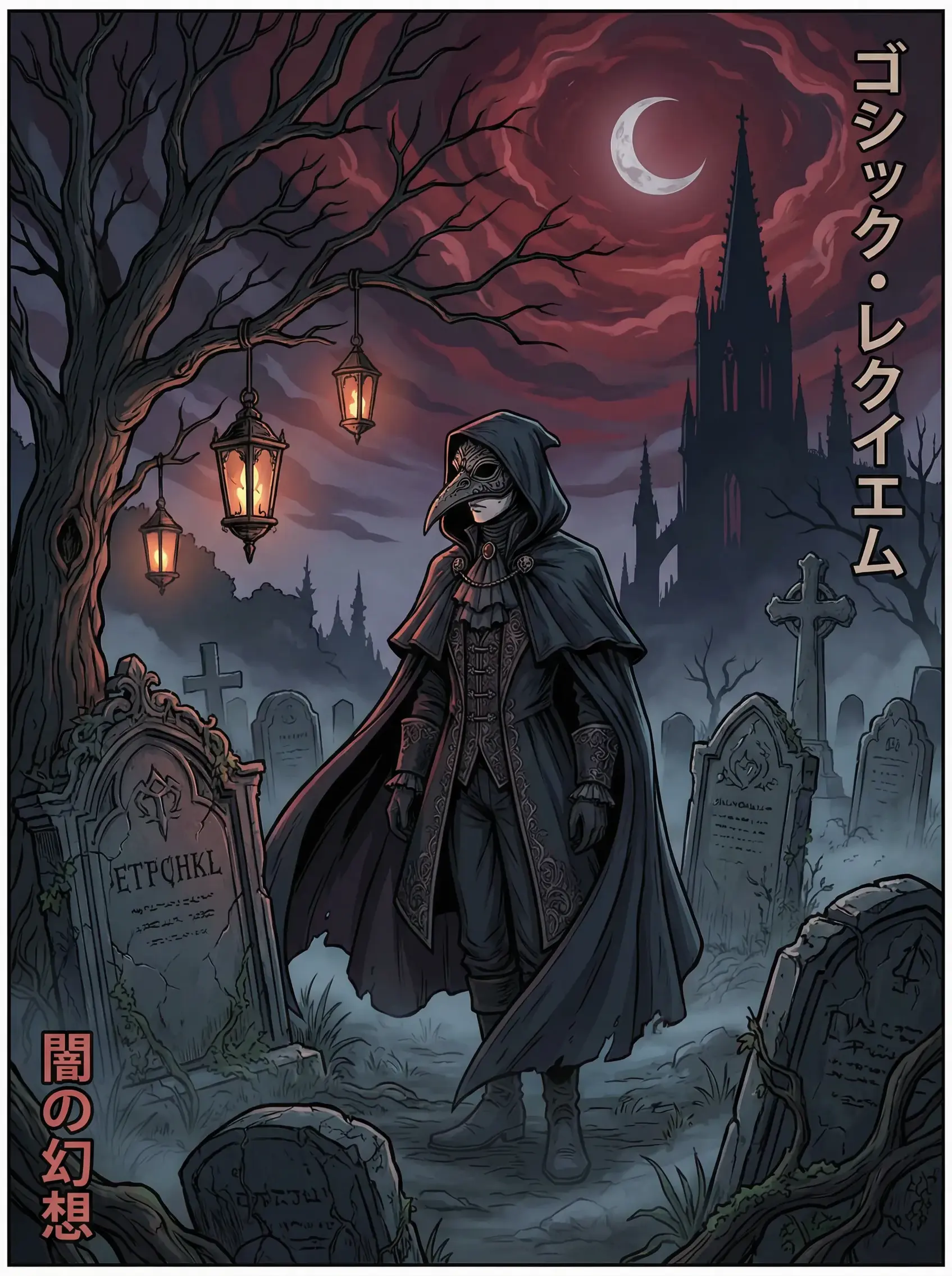里番 墓园安魂曲 暗黑哥特动漫封面